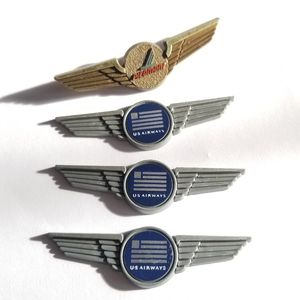 Vintage wings lot Jr. Pilot pin Piedmont US Airways silver tone gold tone